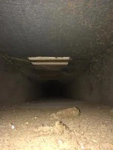 Air duct before cleaning, example 3