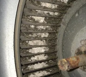 Dirty furnace blower fan