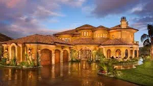 Large three-story house